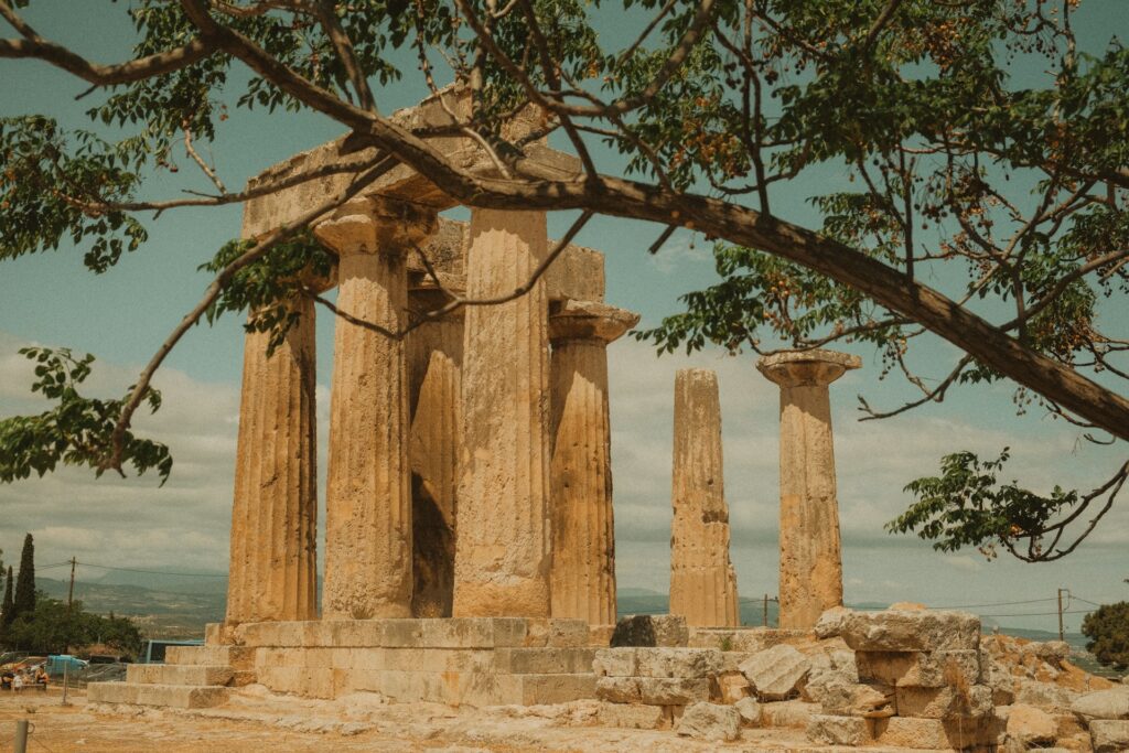 Ancient pillars in Greece